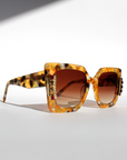 Orange Torti Crystal Sunglasses ~ Sample