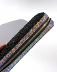 Iridescent Green Glitter & Black Wallet ~ Sample