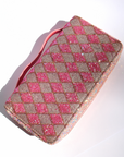 Pink Glitter Checkered Wallet ~ Sample