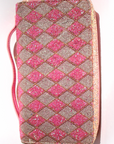 Pink Glitter Checkered Wallet ~ Sample
