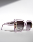Lilac Glitter Crystal Sunglasses ~ Sample