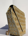 Silver & Gold Checkered Diamond Bag ~ Sample