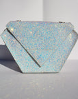 White Iridescent Glitter Diamond Bag ~ Sample
