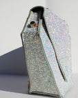 White Iridescent Glitter Diamond Bag ~ Sample