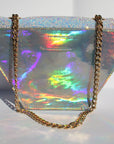 White Iridescent Glitter Diamond Bag ~ Sample