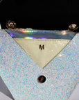 White Iridescent Glitter Diamond Bag ~ Sample