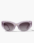 Lilove ~ Lilac glitter acetate sunglasses in an almond-shape