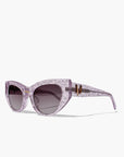 Lilove ~ Lilac glitter acetate sunglasses in an almond-shape