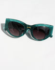 Palace ~ Almond-shaped sunglasses in green shimmer