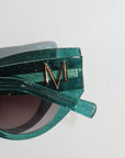 Palace ~ Almond-shaped sunglasses in green shimmer