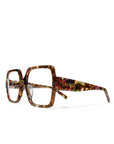 Taura ~ Oversized Square Optical Frames in Multi Tort
