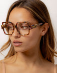 Taura ~ Oversized Square Optical Frames in Multi Tort