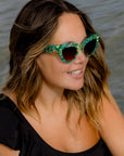 Opal Oasis ~ Marble Green Cat eye Sunglasses
