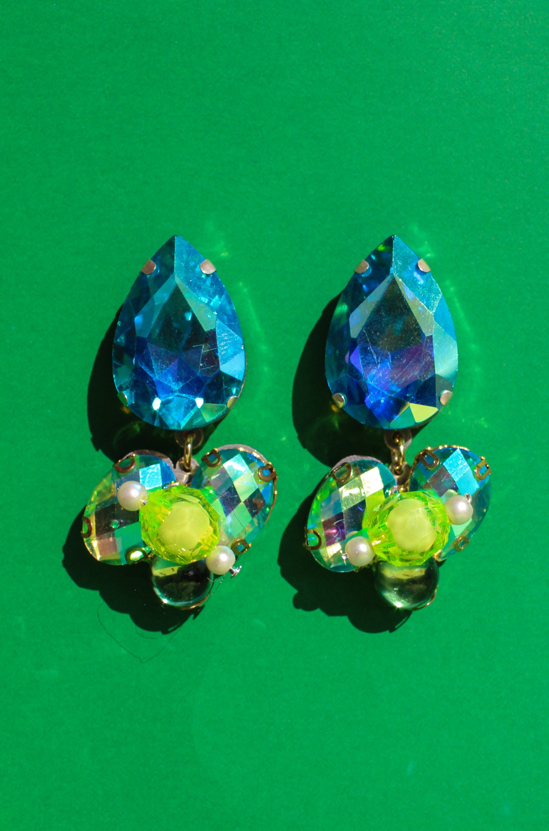 Seaglow Crystal Cluster Earrings