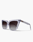 Stardust ~ Sharp cat-eye sunglasses in pearl tortoise shell with micro opal crystal detailing