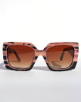 Pink & Black Pattern w Glitter Square Sunglasses ~ Sample