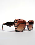 Pink & Black Pattern w Glitter Square Sunglasses ~ Sample