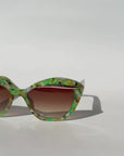 Solstice ~ Lime Multi coloured Browline Sunglasses