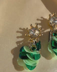 Emerald Crest Earrings