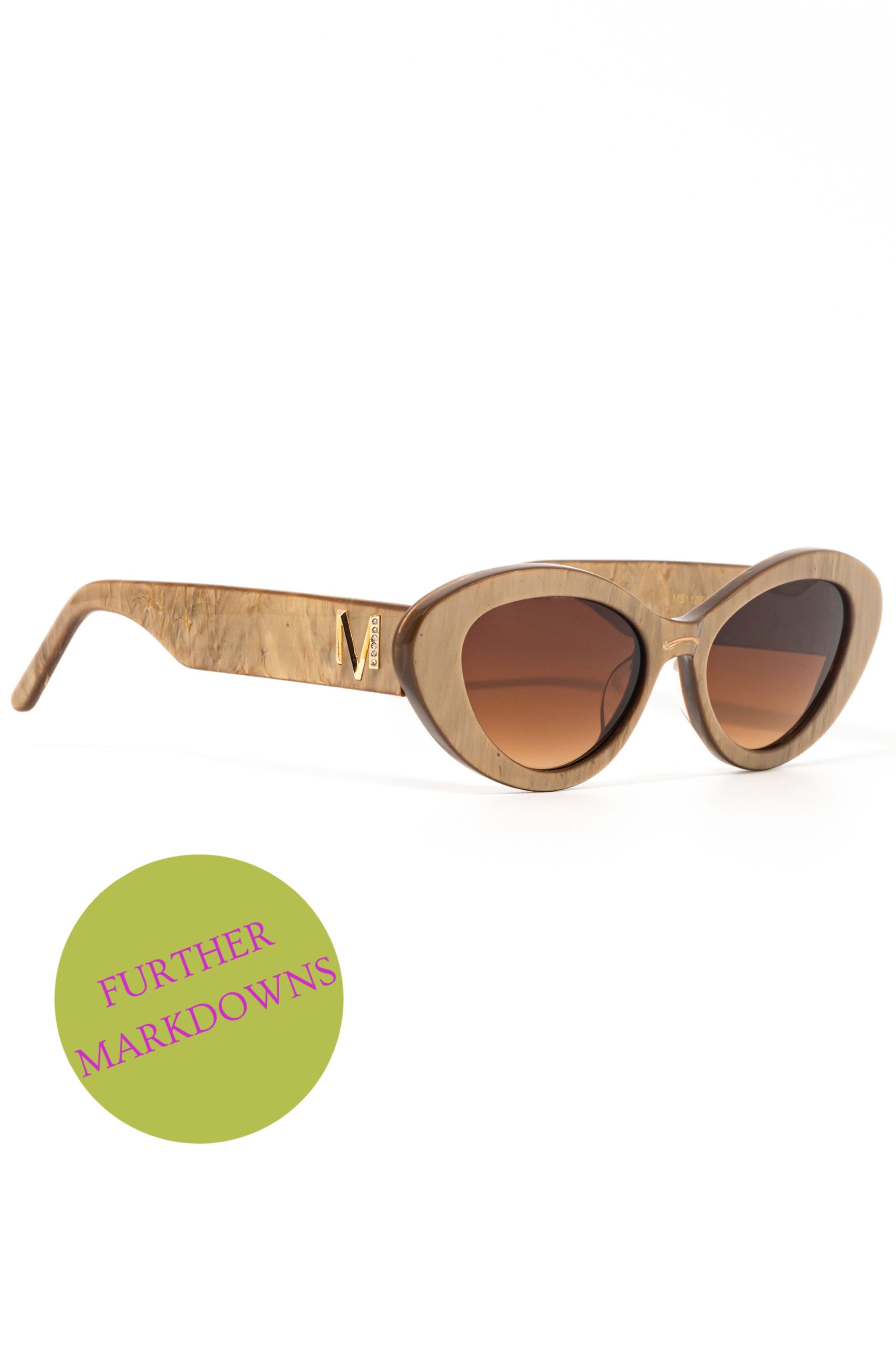 Golden Hour ~ Metallic Gold oval shaped sunglasses