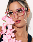 Calypso Optical ~ Modern Pink Cat eye Glasses