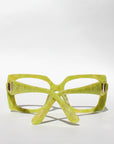 Chartrella Optical ~ Chartreuse Square Marbled Glasses