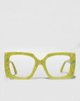 Chartrella Optical ~ Chartreuse Square Marbled Glasses