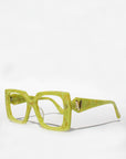 Chartrella Optical ~ Chartreuse Square Marbled Glasses