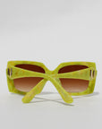 Chartrella ~ Chartreuse Square Marbled Sunglasses