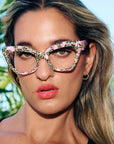 Flaminglow Optical ~ Pink Polkadot Cat eye Glasses