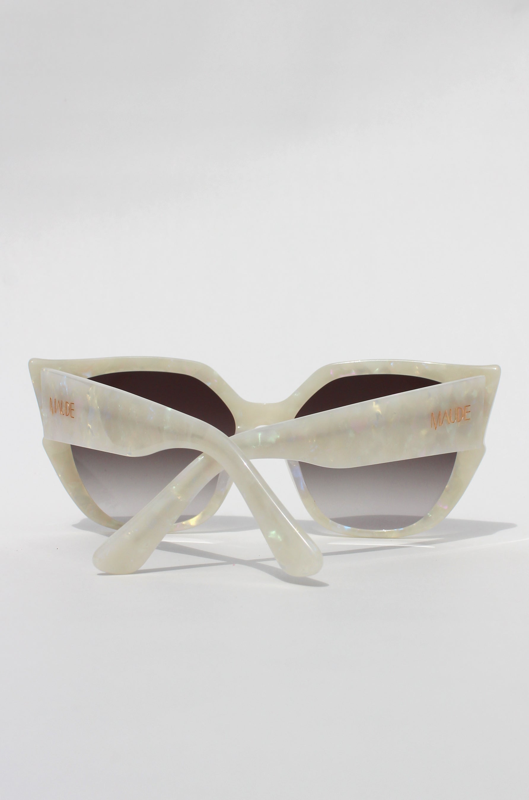 Opalina ~ Opal oversized rounded sunglasses with crystals detail