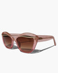 Rosé Glow ~ Pink Glitter Browline Sunglasses