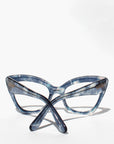 Starla Optical ~ Blue Glitter Cat eye Glasses