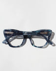 Starla Optical ~ Blue Glitter Cat eye Glasses