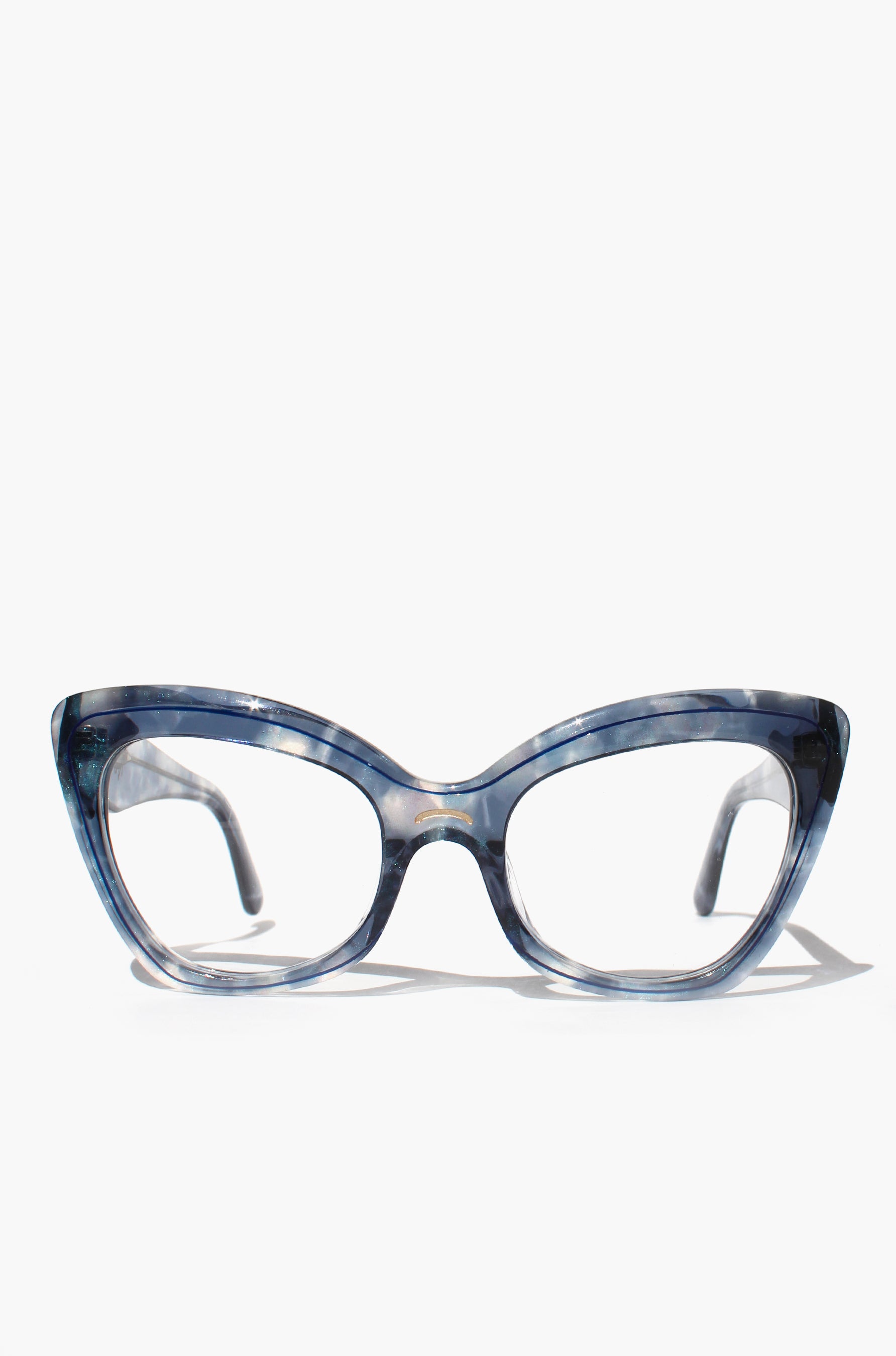 Starla Optical ~ Blue Glitter Cat eye Glasses