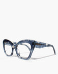 Starla Optical ~ Blue Glitter Cat eye Glasses