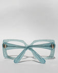 Starluxe Optical ~ Light blue glitter Square Glasses