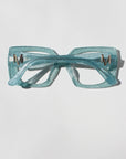 Starluxe Optical ~ Light blue glitter Square Glasses