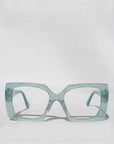 Starluxe Optical ~ Light blue glitter Square Glasses