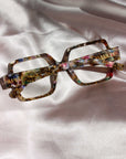 Taura ~ Oversized Square Optical Frames in Multi Tort