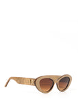 Golden Hour ~ Metallic Gold oval shaped sunglasses