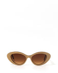 Golden Hour ~ Metallic Gold oval shaped sunglasses