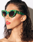 Opal Oasis ~ Marble Green Cat eye Sunglasses