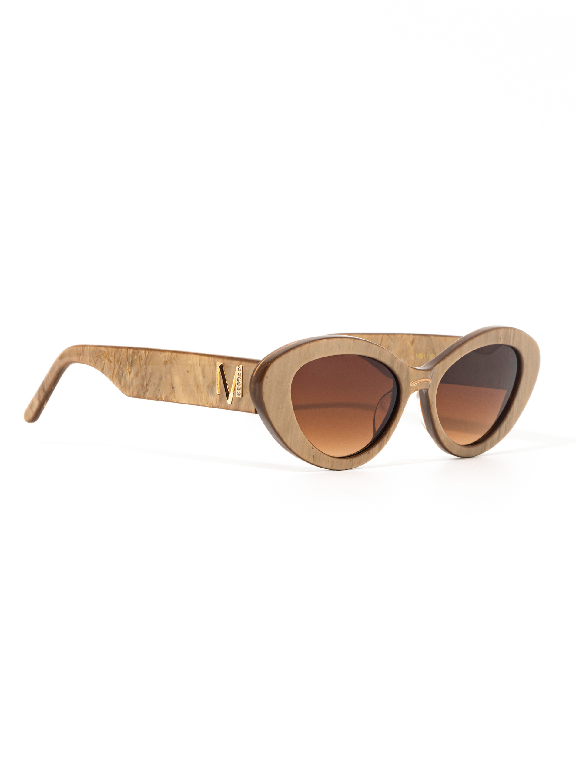Golden Hour ~ Metallic Gold oval shaped sunglasses