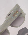 Opalina ~ Opal oversized rounded sunglasses with crystals detail