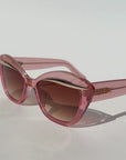 Rosé Glow ~ Pink Glitter Browline Sunglasses